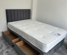 divan bed set with 2 sliding drawers
