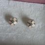 Pandora cherry blossom clips charm, featuring smooth cream enamel petals and a sterling silver beaded center very good condition Image 7