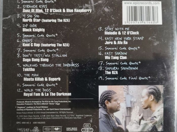 Various - Ghost Dog: The Way Of The Samurai (The Album) CD (2000) Wu Tang, RZA Conscious, Hardcore Hip-Hop VG+