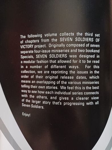 Seven Soldiers of Victory by Grant Morrison (Volume 1 to 4 DC Comics Graphic Novels 2006)