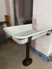 french enamel communal sink for bar/restaurant/