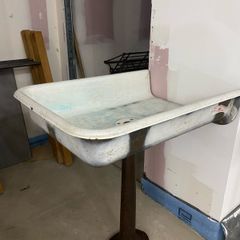 french enamel communal sink for bar/restaurant/