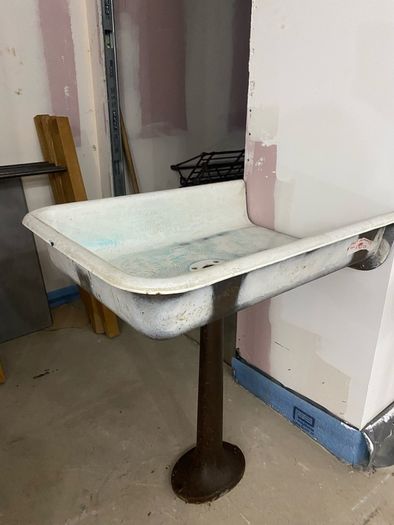 french enamel communal sink for bar/restaurant/