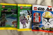 lego Star Wars and Minecraft minifigures x 3