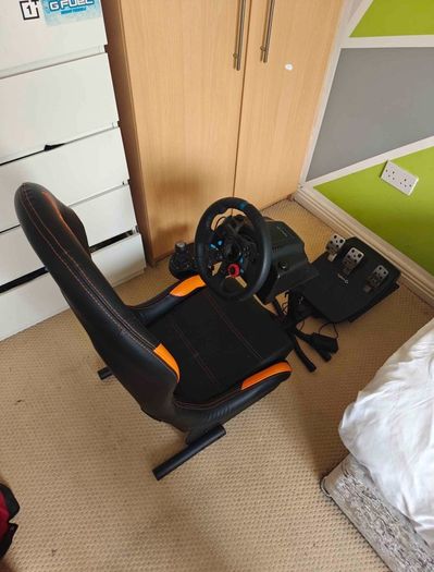 Logitech G29 + Hshift + fold up Rig