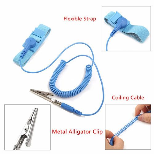 Anti-Static Wrist Band Strap ESD Grounding Wrist Strap Prevents Static Build-Up