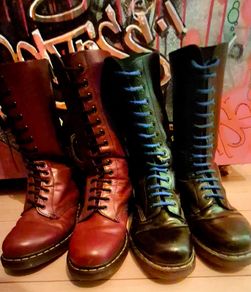Rare Dr Martens 1914 Boots Black & Oxblood