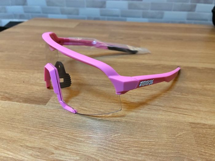 100percent Pink Cycling Sunglasses with 3 Interchangeable Lenses