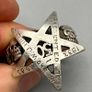 Chunky Heavy Vintage Silver Star and Skull Ring 10g - Biker, Gothic Image 7