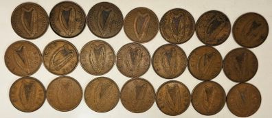 Ireland 1928-1968 Full Date 1d Penny Lot Date Run Including 1940 Key Date Penny