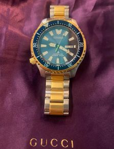 Citizen Automatic 200m Blue Dial Two-Tone Dive Mens Watch
