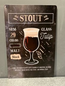 Stout Tin Metal Sign