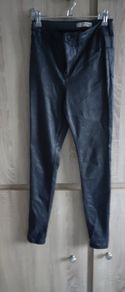 New shiny leather look black pants size fits UK 6 and 8