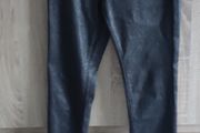 New shiny leather look black pants size fits UK 6 and 8