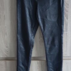 New shiny leather look black pants size fits UK 6 and 8