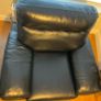Leather Sofa Chair - Navy - Like new Image 3