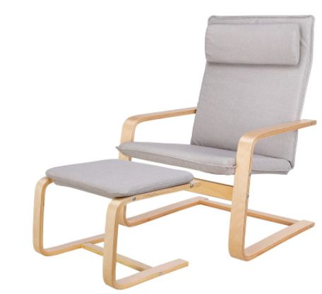 BRAND NEW Lounge Rocking Chair Relaxing with Footrest Wooden