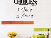 Kitchen Wall Art Decal / Sticker