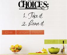 Kitchen Wall Art Decal / Sticker
