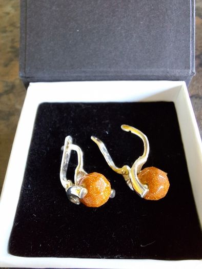 silver earrings