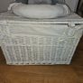 White wicker storage box Image 4