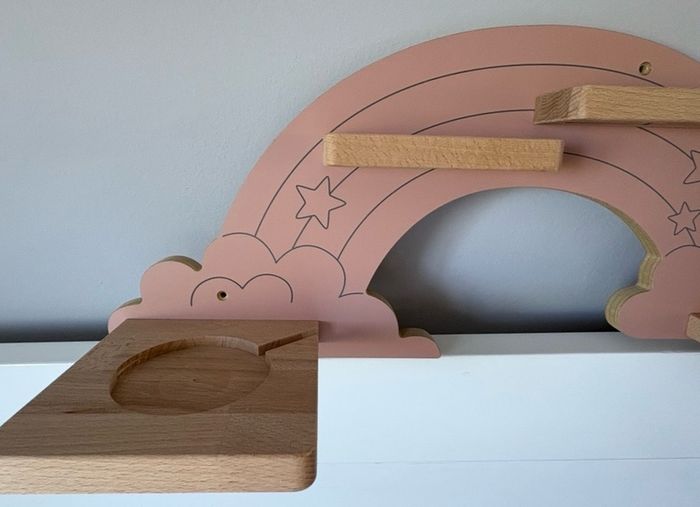 Rainbow Wooden Shelf for Toniebox and Tonies
