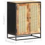 Sideboard 60x35x75 cm Rough Mango Wood and Natural Cane Image 7