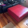 Huge statement piece solid wood & leather footstool Image 4