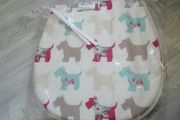 New shabby chic scotties seat cushion