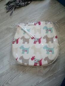New shabby chic scotties seat cushion
