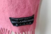 100% Lambswool scarf pink 150cm x 24cm in very good condition with no issues FREE STANDARD POSTAGE INCLUDED