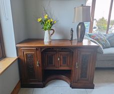 Antique Carved Writing Desk / Sideboard