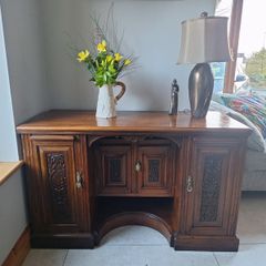 Antique Carved Writing Desk / Sideboard
