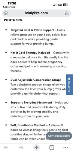 Lola&Lykke Maternity Bamboo belly support band