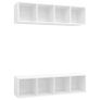 Wall-mounted TV Cabinets 2 pcs White Chipboard Image 4