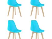 Dining Chairs 4 pcs Blue Plastic (Copy)