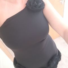 Mini Black Dress one shoulder