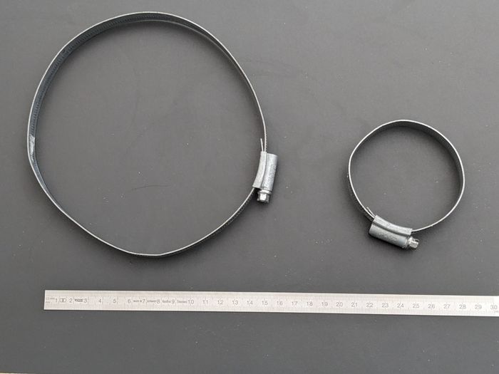 Large hose clamps (size 3 and 7)