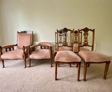 Antique Chippendale five piece parlour suite