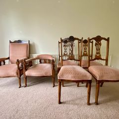 Antique Chippendale five piece parlour suite