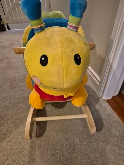 Wooden baby rocking caterpillar