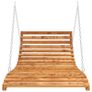 Swing Bed Solid Spruce Wood with Teak Finish 143x120x65 cm Image 5