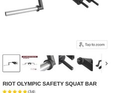 Riot Olympic Safety Sqaut Bar From Strenght Max And Olympic Jaw Lock Collars!!