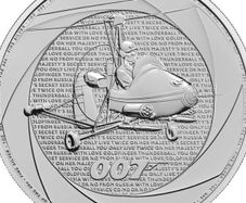 2024 UK 2 Pounds 1 oz Silver Bullion Coin - James Bond of the 60's BU (In Capsule)