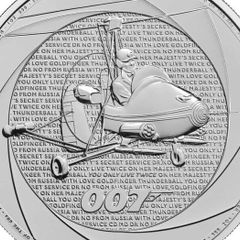 2024 UK 2 Pounds 1 oz Silver Bullion Coin - James Bond of the 60's BU (In Capsule)