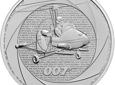 2024 UK 2 Pounds 1 oz Silver Bullion Coin - James Bond of the 60's BU (In Capsule)