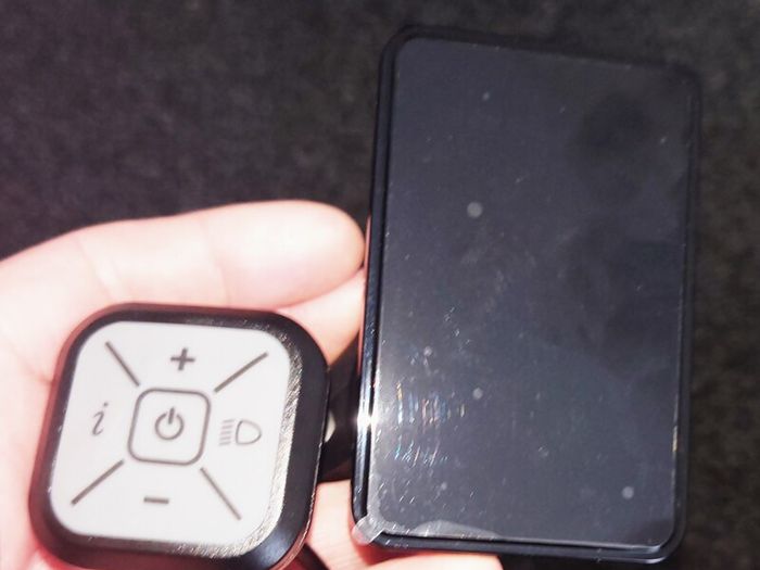 display with power button
