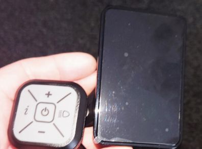 display with power button