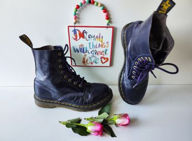 Dr Martens 1460 8 hole pascal purple ankle boots UK6.5 US8.5 EU40