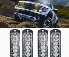 4pcs 12/24v  truck LED lights, 6SMD grille light strips, car lights, trailer lights, amber
